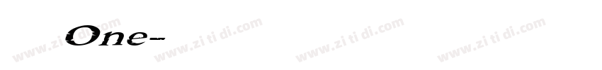 摇滚乐 One字体转换